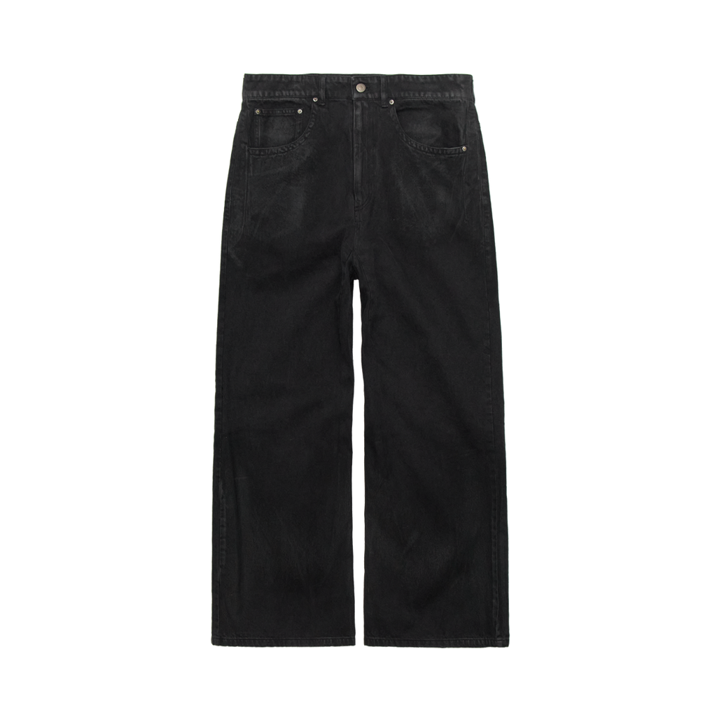 Polyteru - Loosed Coated Jeans Soft (Coated Black) product image 1 | TRAB K-Fashion Australia