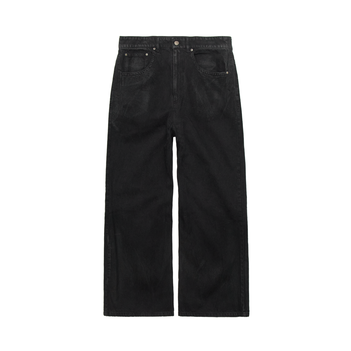 Polyteru - Loosed Coated Jeans Soft (Coated Black) product image 1 | TRAB K-Fashion Australia