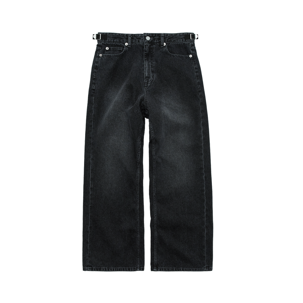 Polyteru - Textured Gosima Denim Pants (Washed Charcoal) product image 1 | TRAB K-Fashion Australia