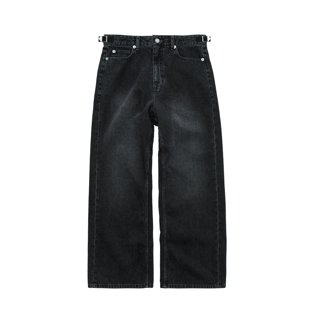Polyteru - Textured Gosima Denim Pants (Washed Charcoal) product image 1 | TRAB K-Fashion Australia
