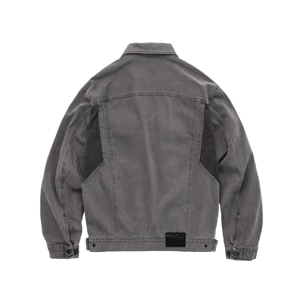 Polyteru - HBT Zip Trucker Jacket (Gray) product image 2 | TRAB K-Fashion Australia