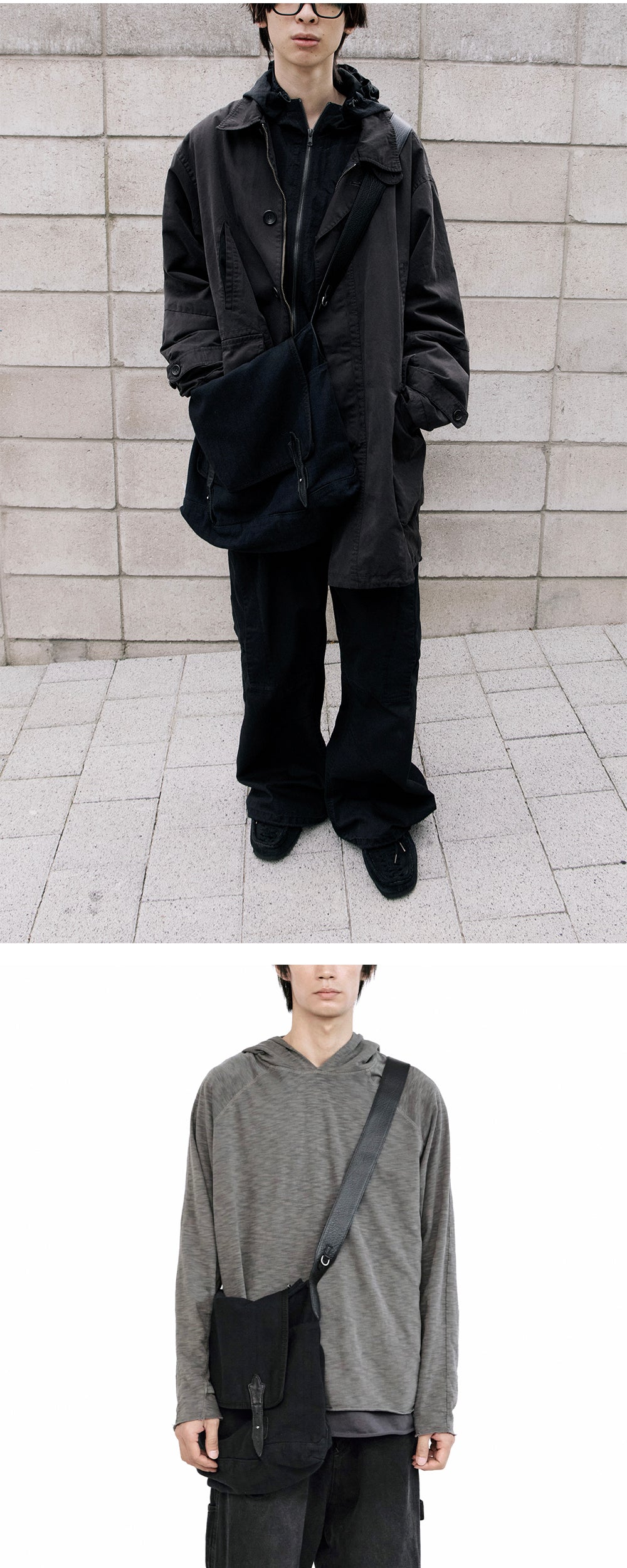 Polyteru - Fleur Messenger Bag (Striped Black) product image 3 | TRAB K-Fashion Australia