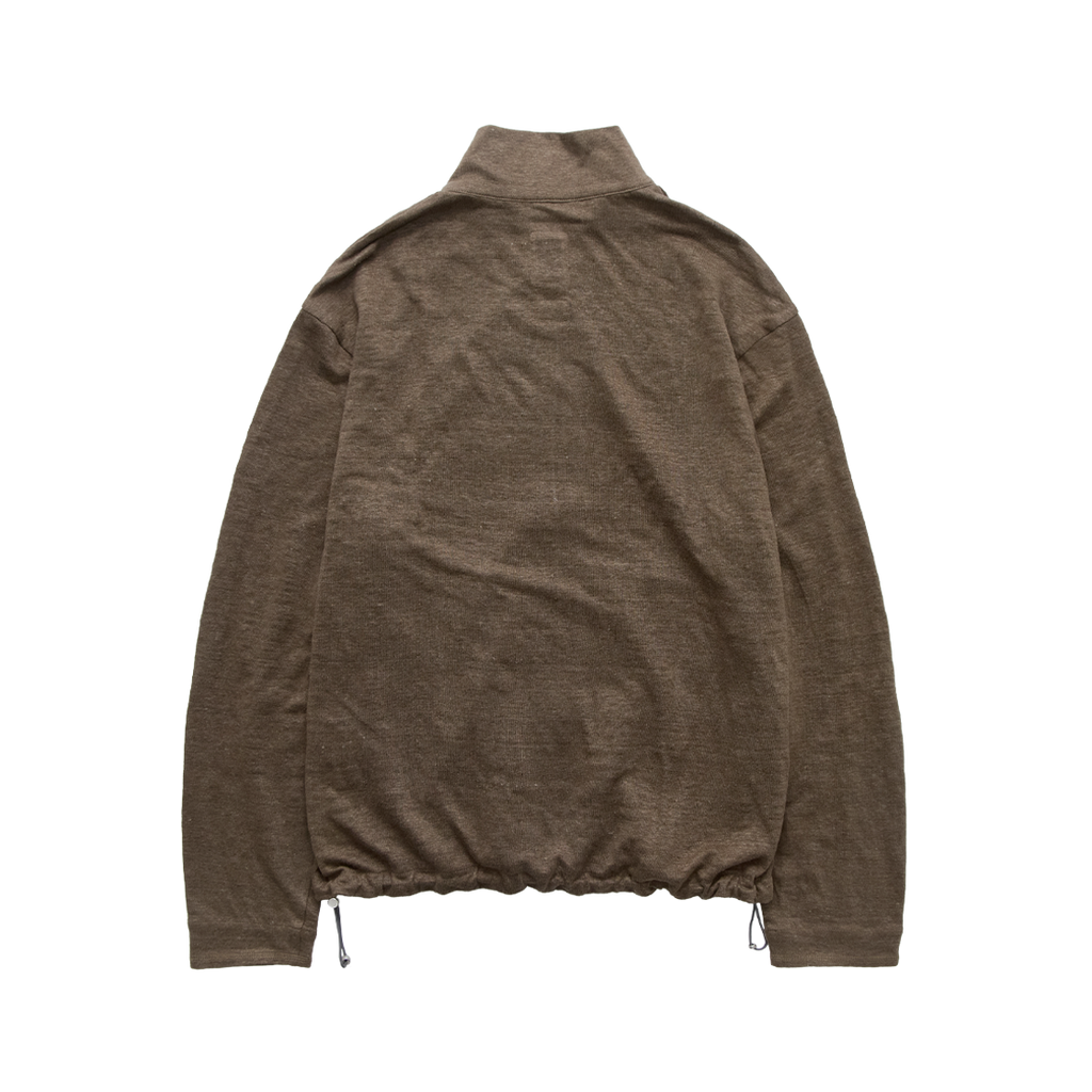 Polyteru - Silky Linen Jersey Zip (Up Taupe) product image 2 | TRAB K-Fashion Australia