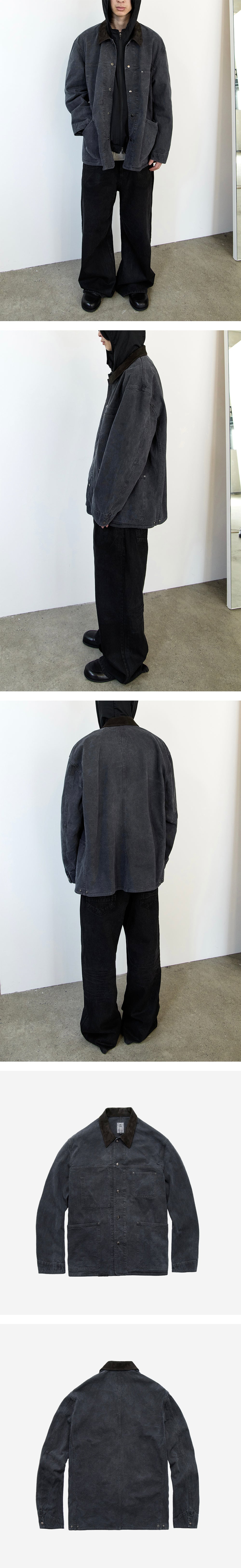 Polyteru - Aged Balloon Coverall (Washed Blue) product image 3 | TRAB K-Fashion Australia