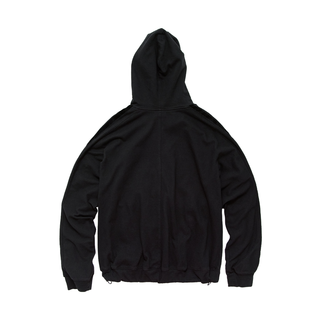 Polyteru - Velour Taped Track Hoodie (Black) product image 2 | TRAB K-Fashion Australia