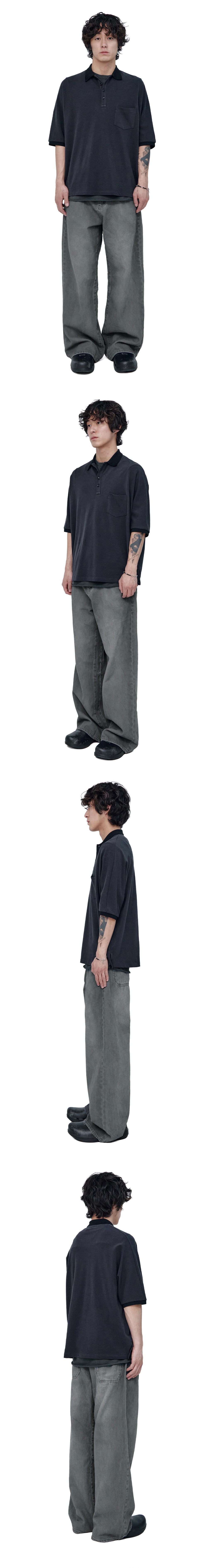 Polyteru - Coated Gosima Denim Pants (Gray) product image 3 | TRAB K-Fashion Australia