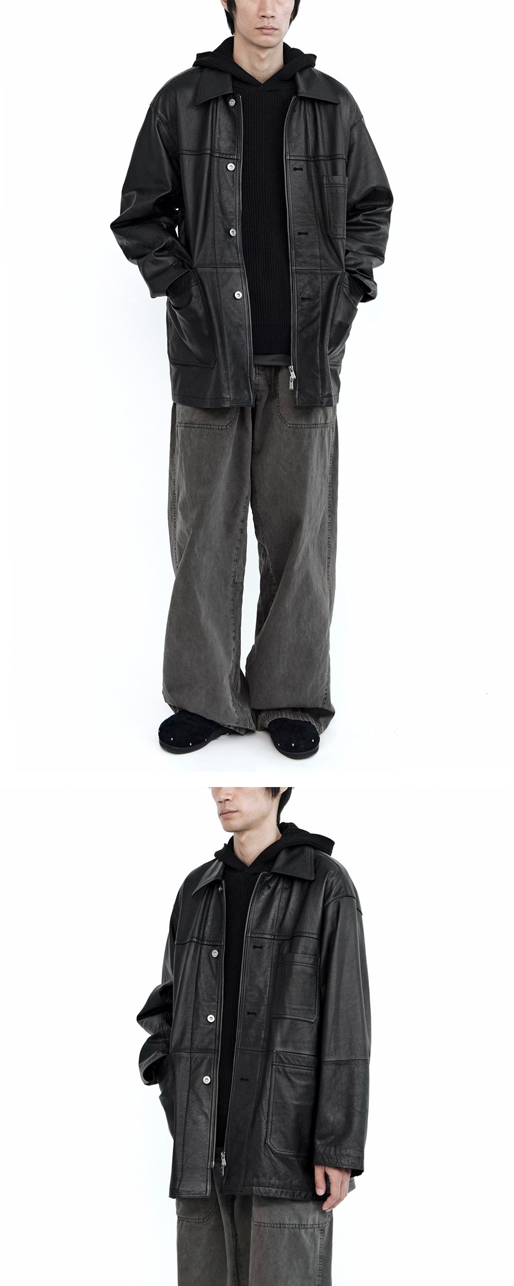 Polyteru - Para Pants Faded Striped (Dirty Gray) product image 3 | TRAB K-Fashion Australia