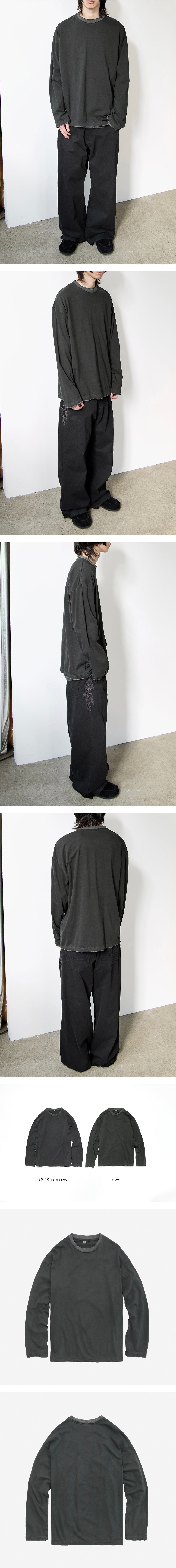 Polyteru - Layered Long Sleeves Green + (Gray) product image 3 | TRAB K-Fashion Australia