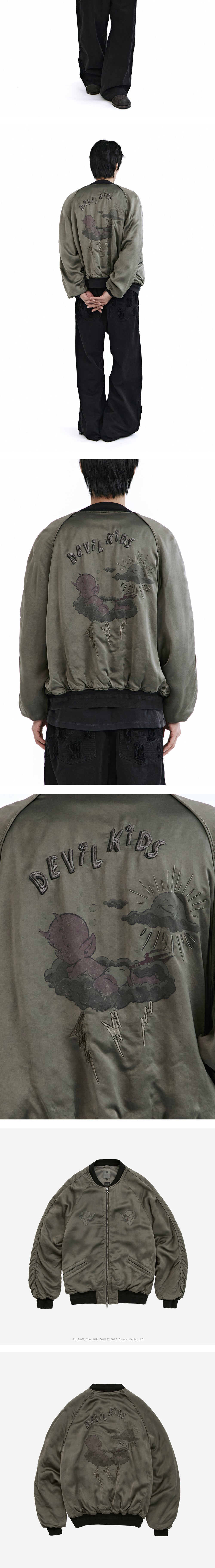 Polyteru - x Hot Stuff Rayon Souvenir Jacket (Sage) product image 4 | TRAB K-Fashion Australia