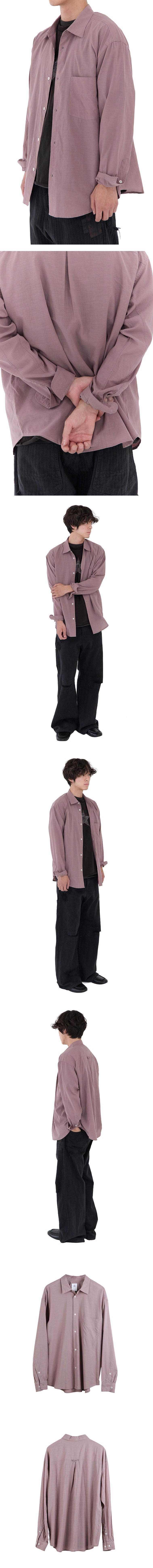 Polyteru - Tenco Loosed Shirts 2.0 Dyed (Dark Pink) product image 3 | TRAB K-Fashion Australia