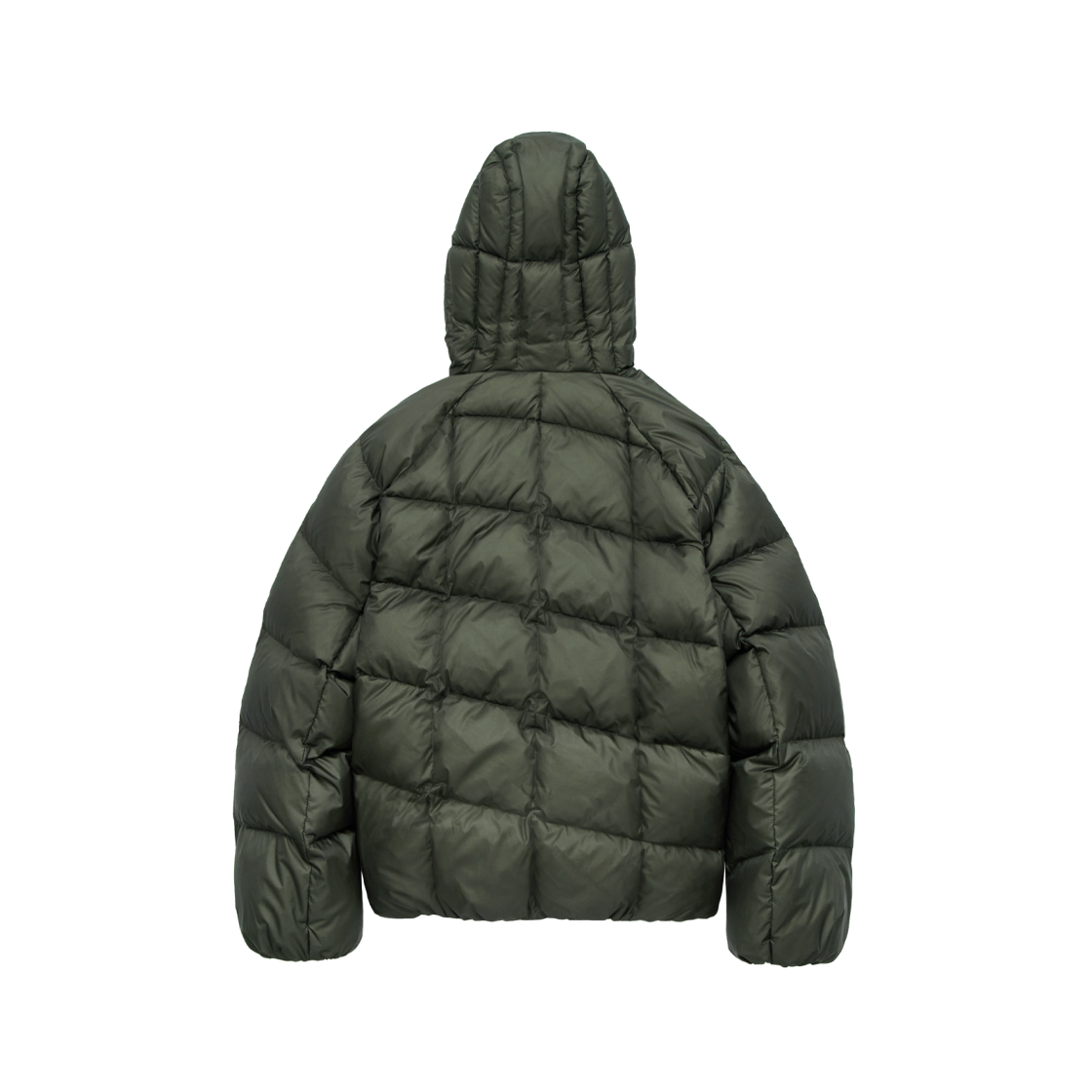 Polyteru - Wave Hooded Down Puffer (Khaki) product image 2 | TRAB K-Fashion Australia