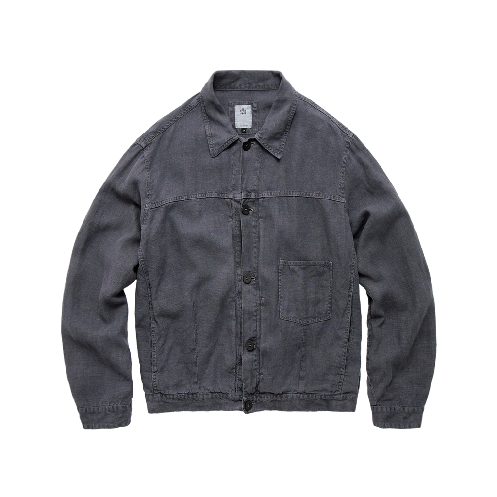 Polyteru - Linen Trucker Jacket (Blue) product image 1 | TRAB K-Fashion Australia
