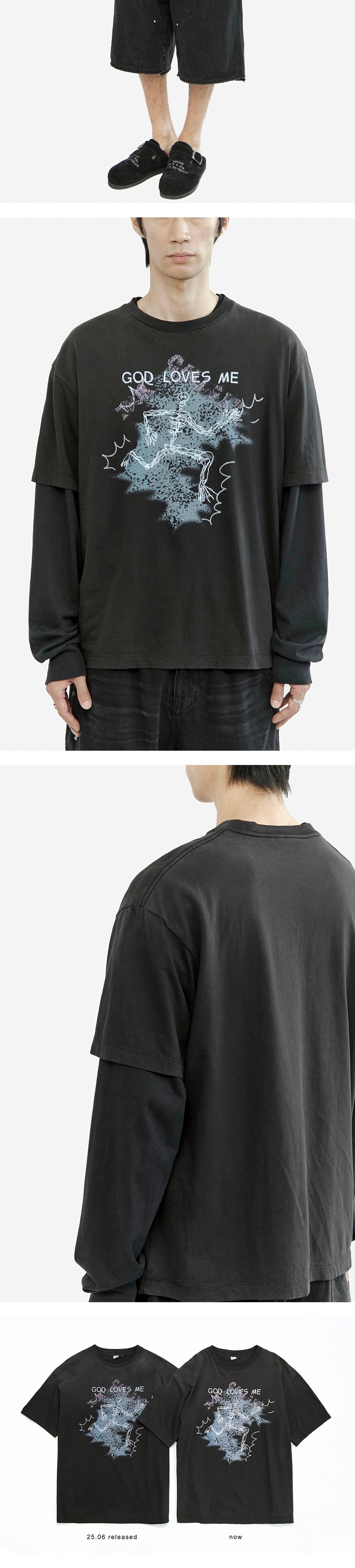 Polyteru - 1011 Lightning 1/2 Tee (Washed Black) product image 4 | TRAB K-Fashion Australia