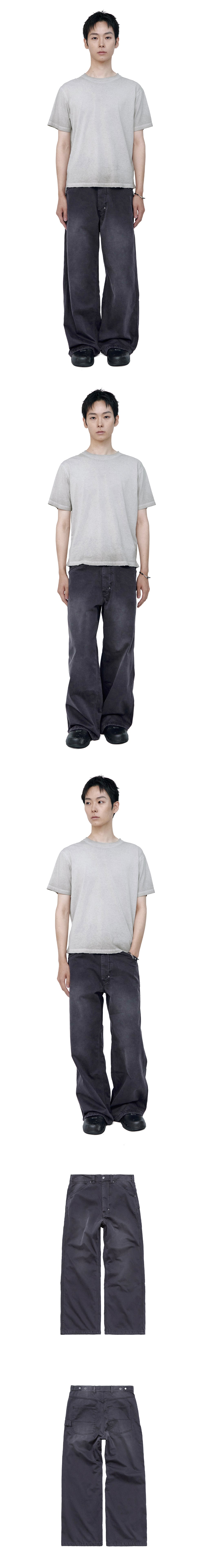 Polyteru - Sulfur Dyed French Work Pants Hard Washed (Purple Black) product image 3 | TRAB K-Fashion Australia