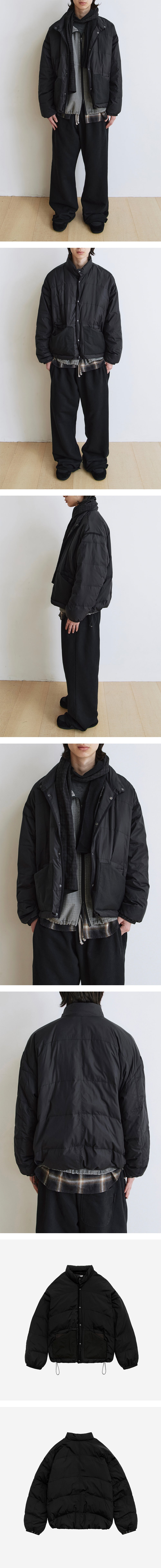Polyteru - Micro Snap Puff Jacket (Black) product image 3 | TRAB K-Fashion Australia