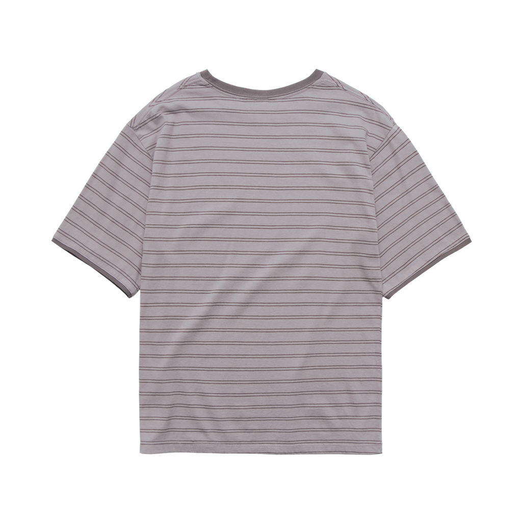 Polyteru - Loosed Striped T-Shirt (Dusty Pink) product image 2 | TRAB K-Fashion Australia