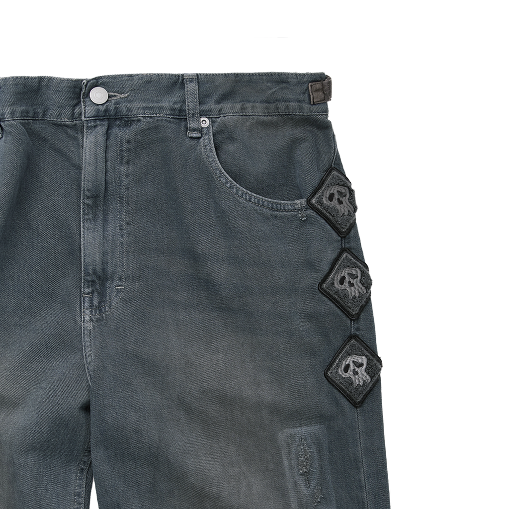 Polyteru - HANK Narrow Gosima Denim Pants (Blue Gray) product image 3 | TRAB K-Fashion Australia