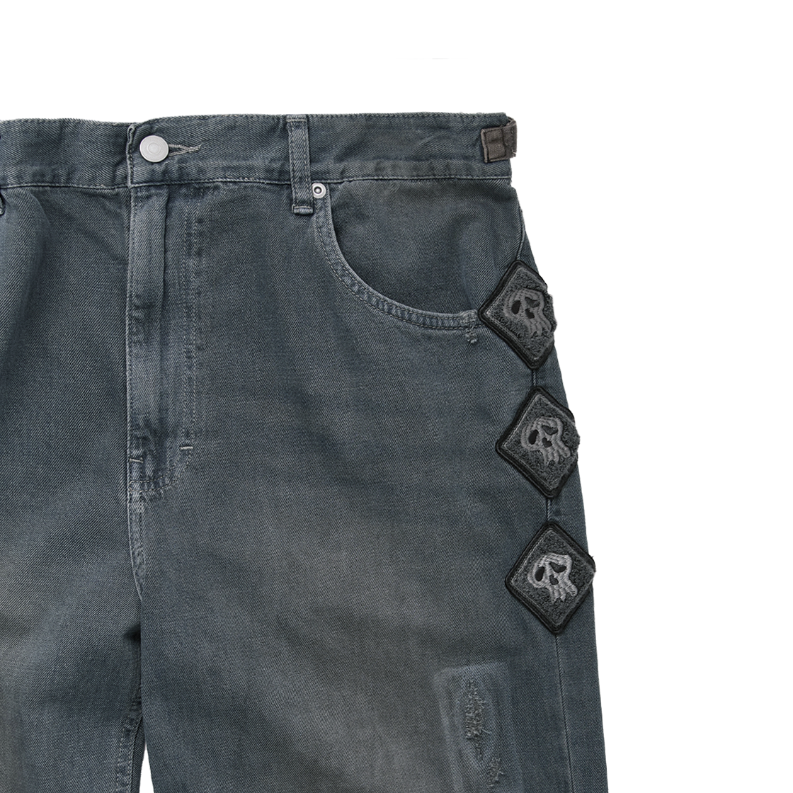 Polyteru - HANK Narrow Gosima Denim Pants (Blue Gray) product image 3 | TRAB K-Fashion Australia