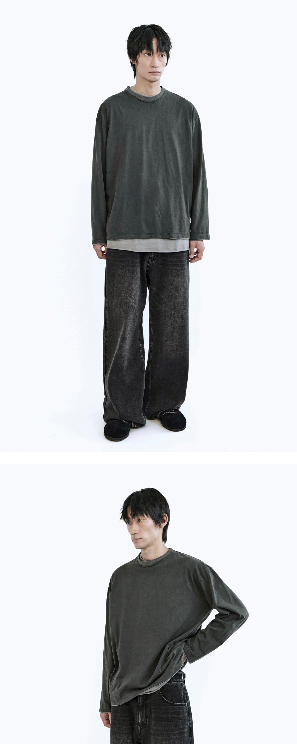 Polyteru - Gosima Denim Pants Washed (Black 002) product image 3 | TRAB K-Fashion Australia
