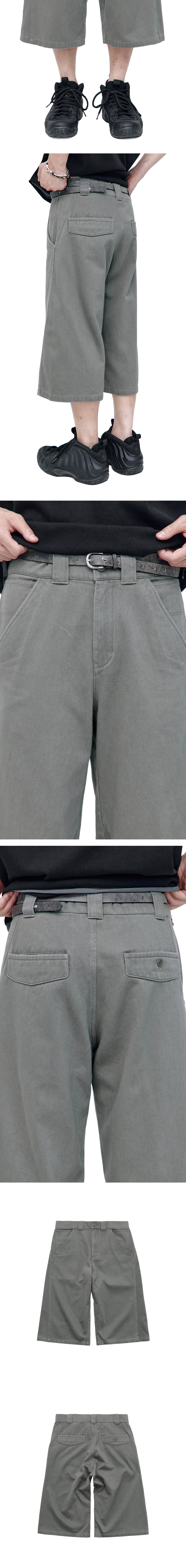 Polyteru - Half Slash Officer Pants (Khaki Gray) product image 4 | TRAB K-Fashion Australia