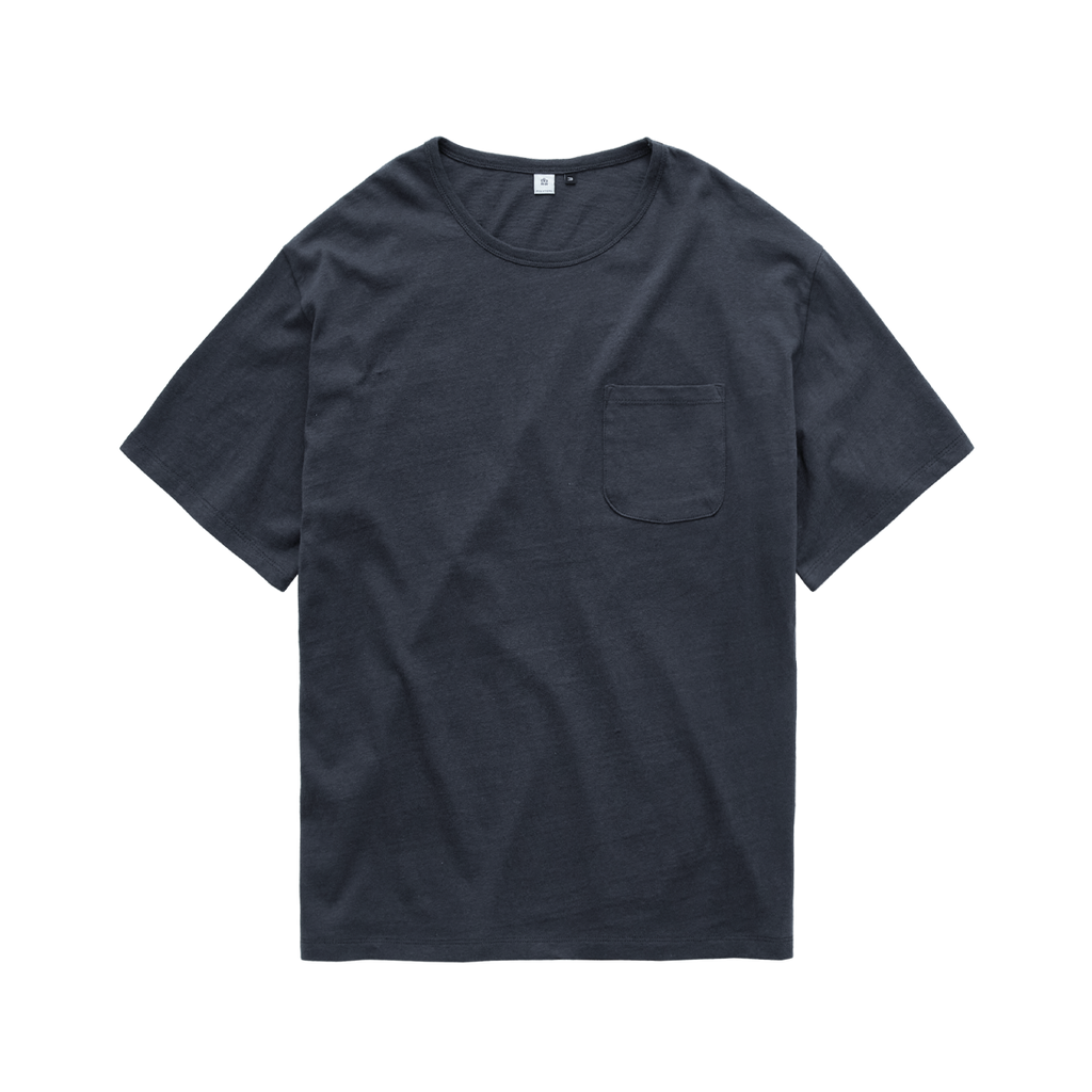 Polyteru - Tenjiku Pocket T-Shirt (Charcoal Navy) product image 1 | TRAB K-Fashion Australia
