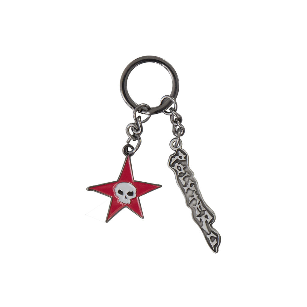 Polyteru - HANK Key Ring 004 Red (Star Skull) product image 1 | TRAB K-Fashion Australia