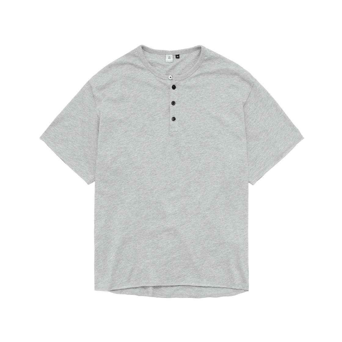 Polyteru - 1/2 Henley Neck T-Shirt 3% (Melange Gray) product image 1 | TRAB K-Fashion Australia