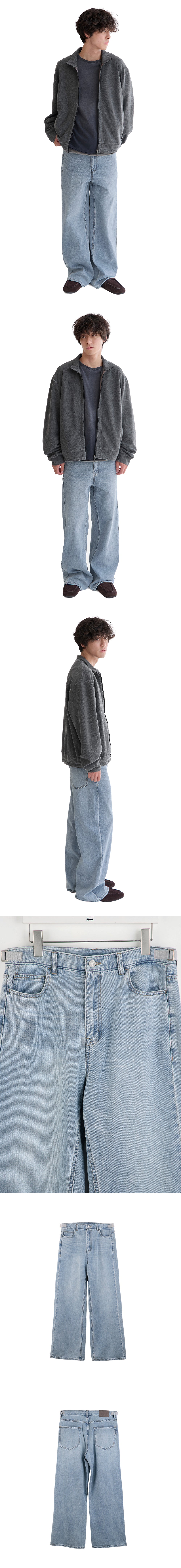 Polyteru - Uncle Cut Denim Jeans Washed (Light Blue) product image 3 | TRAB K-Fashion Australia