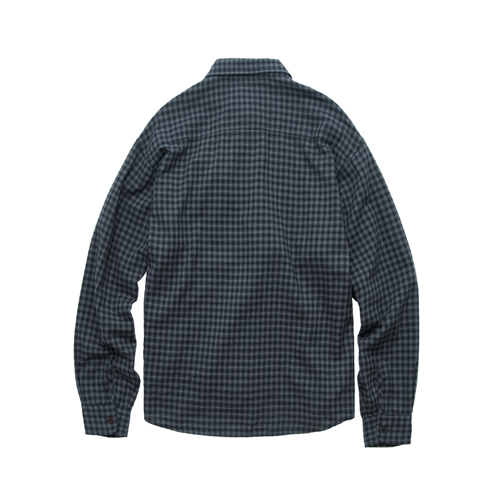 Polyteru - Loosed Check Shirts (Navy) product image 2 | TRAB K-Fashion Australia