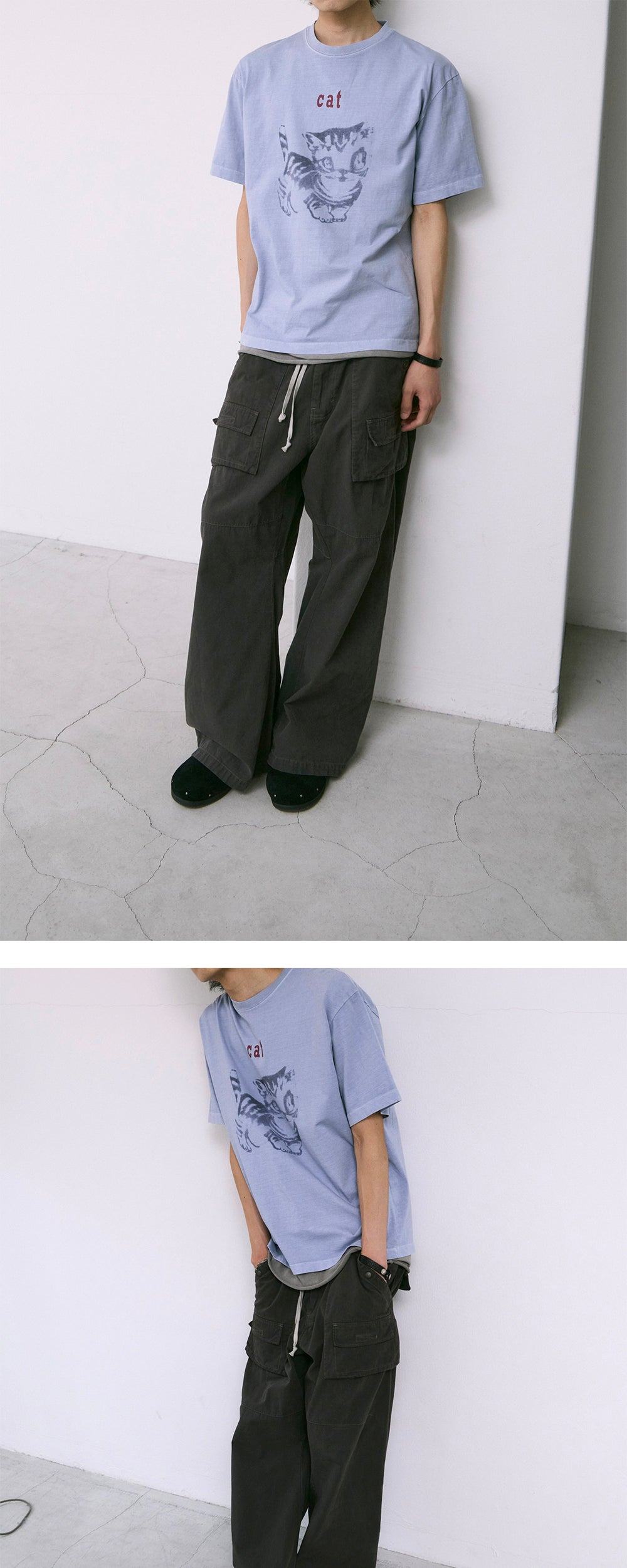 Polyteru - HANK Cat 1/2 Tee (Blue) product image 3 | TRAB K-Fashion Australia