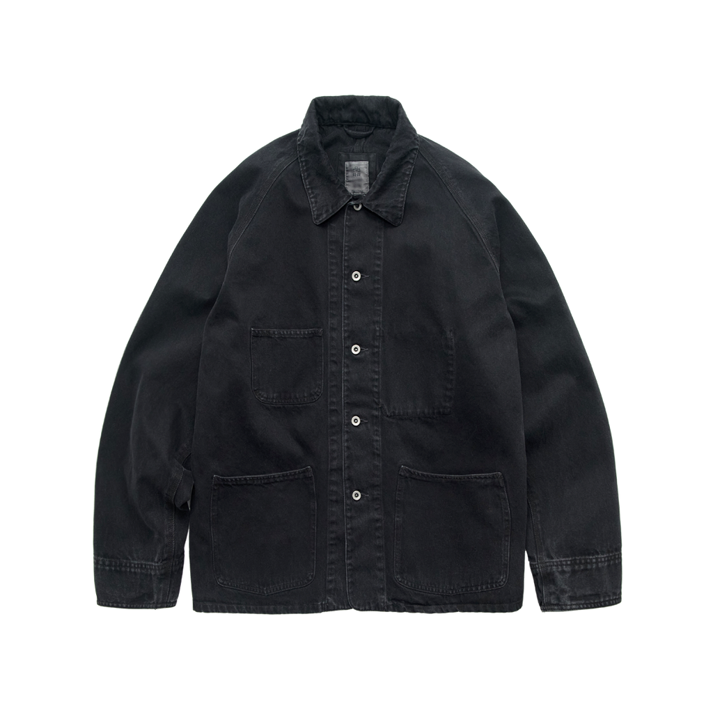 Polyteru - Denim Coverall Jacket (Washed Black) product image 1 | TRAB K-Fashion Australia