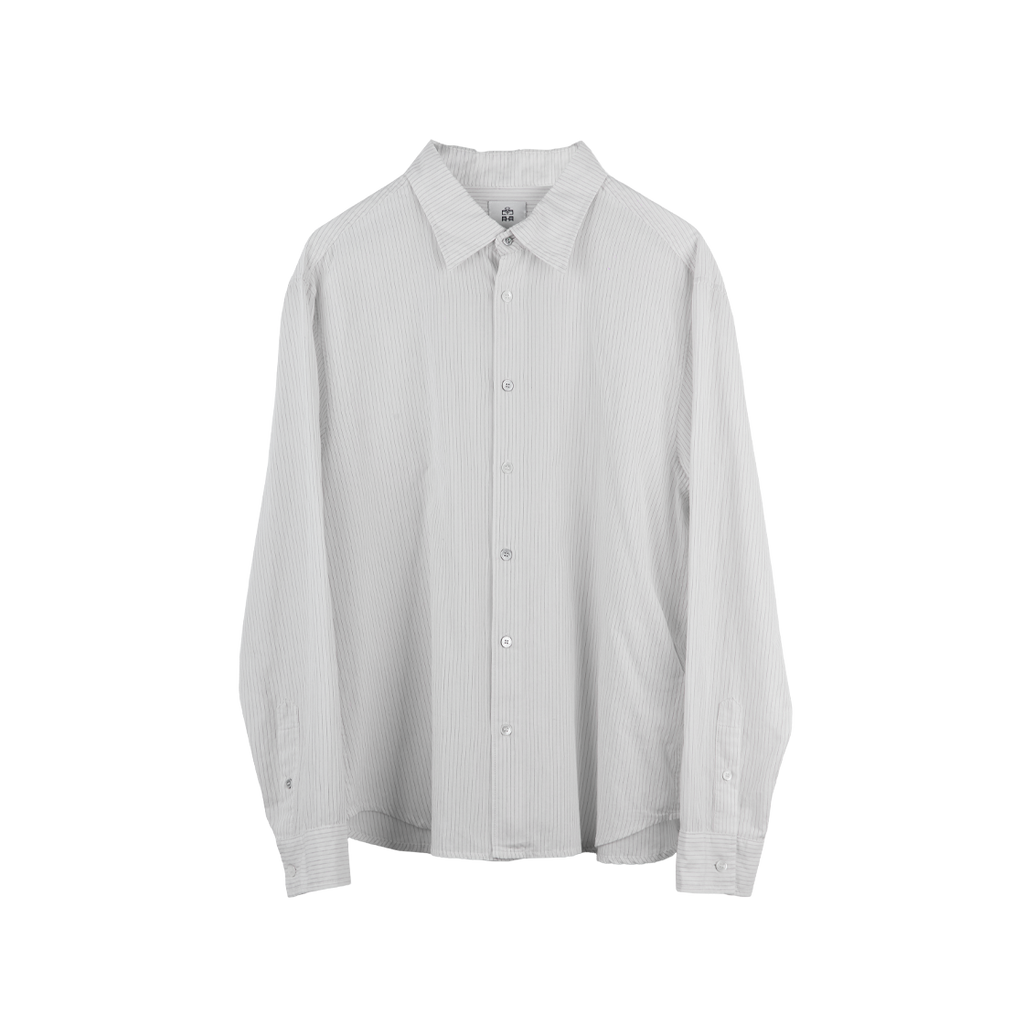 Polyteru - Striped Shirt (White) product image 1 | TRAB K-Fashion Australia