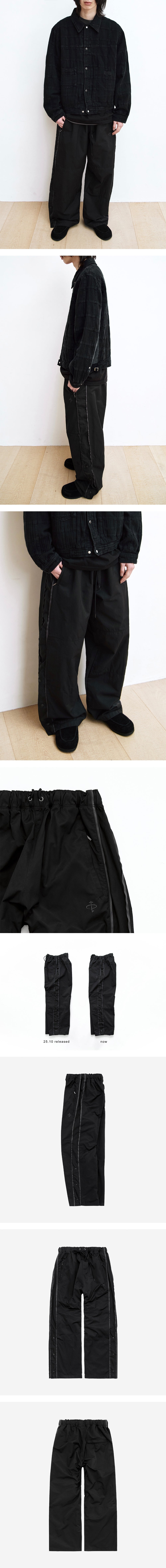 Polyteru - 1011 Nylon Track Pants (Triple Black) product image 4 | TRAB K-Fashion Australia