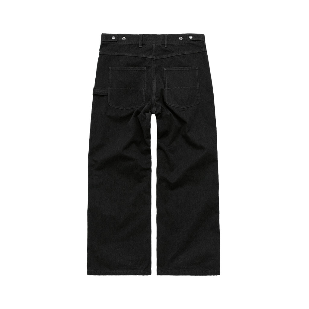Polyteru - Grained Carpenter Denim Pants (Charcoal) product image 2 | TRAB K-Fashion Australia