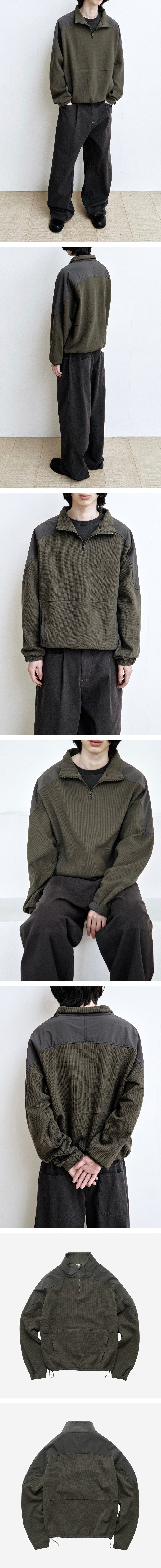 Polyteru - Commando Half Zip (Sweat Khaki) product image 3 | TRAB K-Fashion Australia