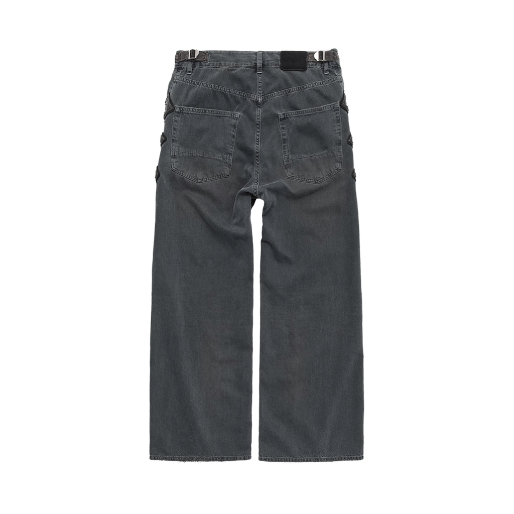 Polyteru - HANK Narrow Gosima Denim Pants (Blue Charcoal) product image 2 | TRAB K-Fashion Australia