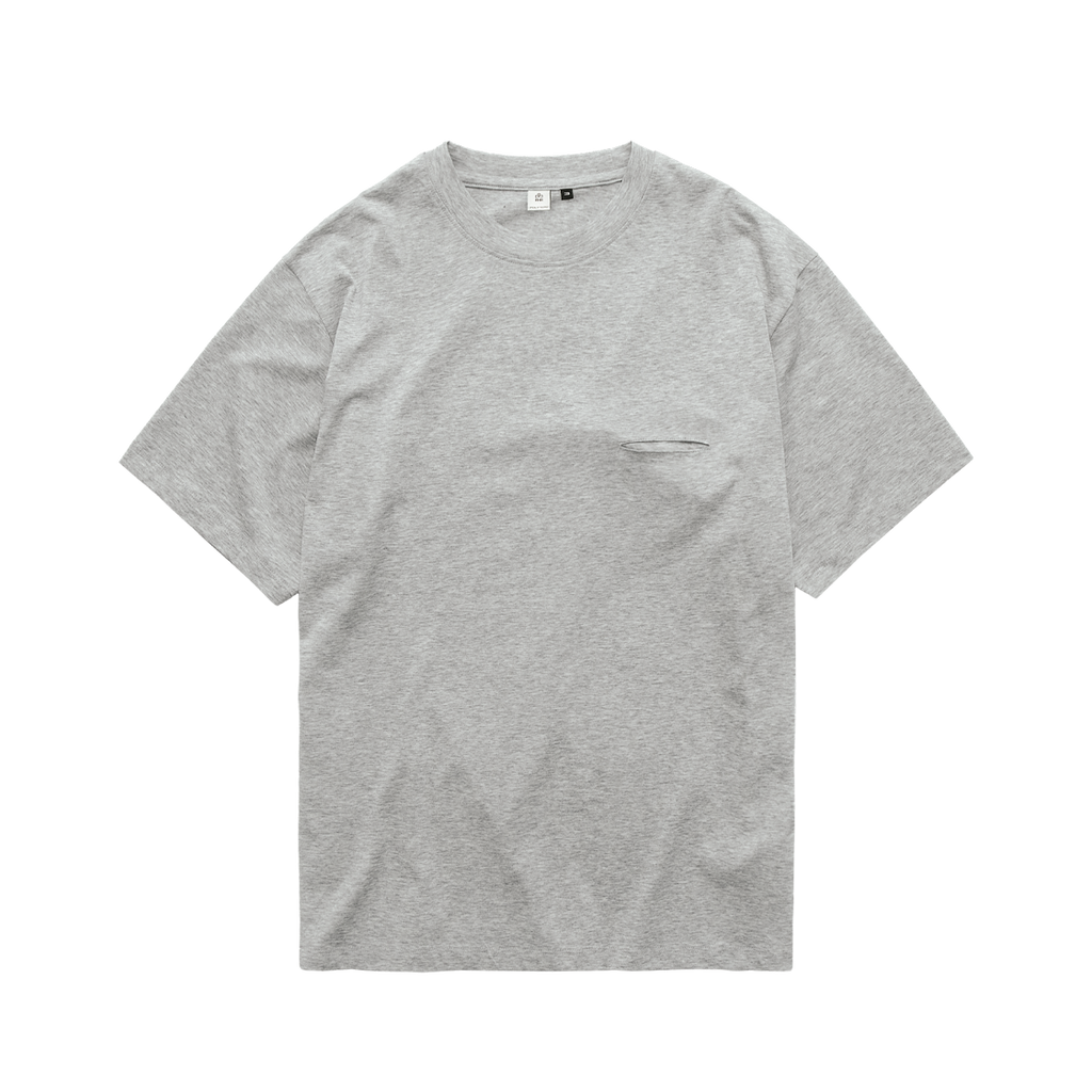 Polyteru - Slash Cut T-Shirt (Melange Gray) product image 1 | TRAB K-Fashion Australia