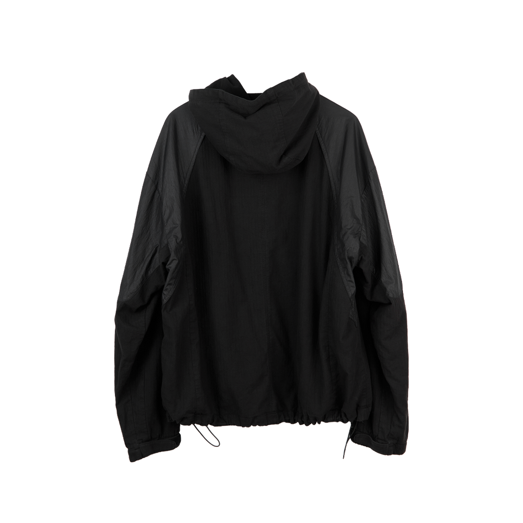 Polyteru - Old Block Zip Parka Black Striped & (Glossy Black) product image 2 | TRAB K-Fashion Australia