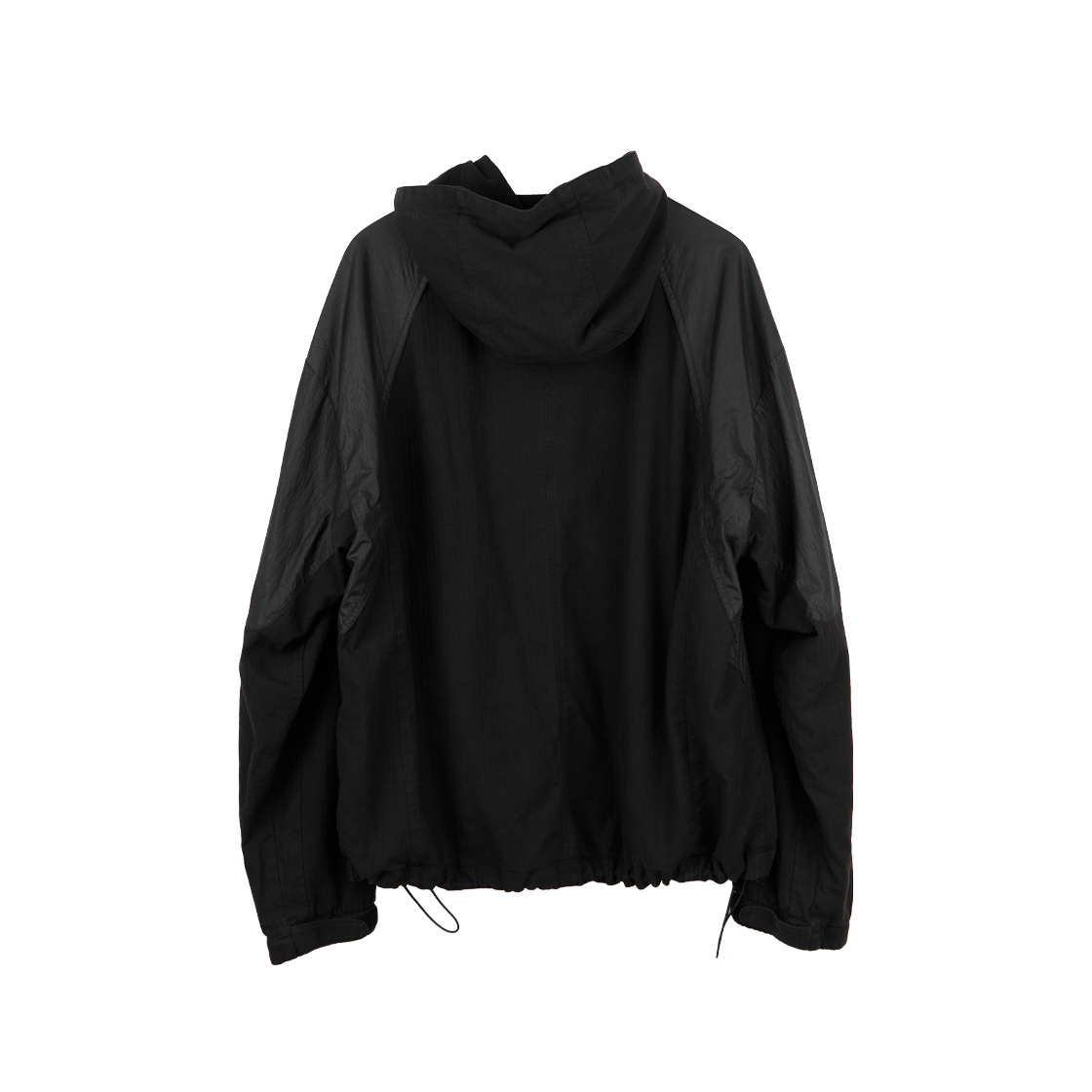 Polyteru - Old Block Zip Parka Black Striped & (Glossy Black) product image 2 | TRAB K-Fashion Australia