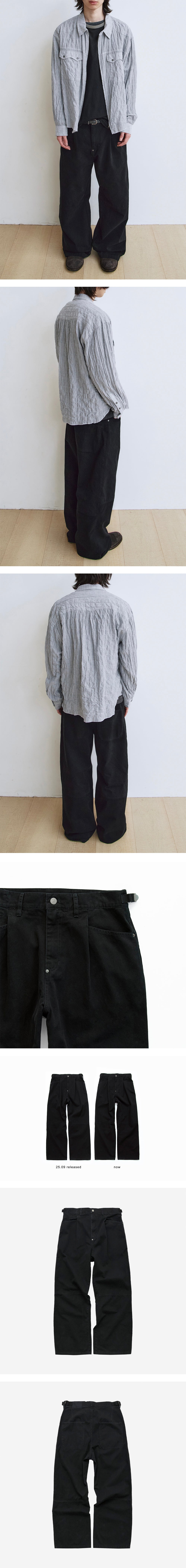Polyteru - 1 Tuck Gosima Pants (Black) product image 3 | TRAB K-Fashion Australia