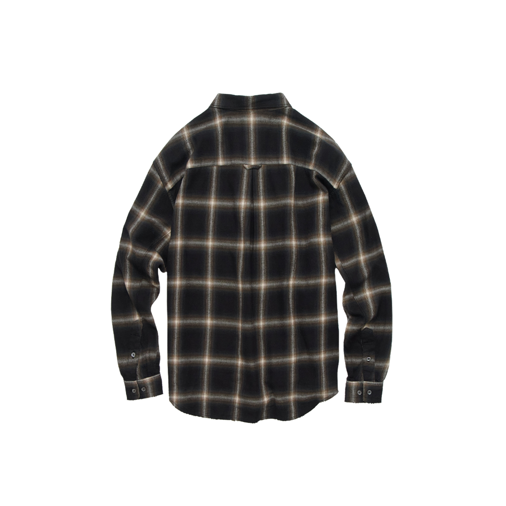 Polyteru - Loosed Check Shirt Damaged (Ink Brown) product image 2 | TRAB K-Fashion Australia
