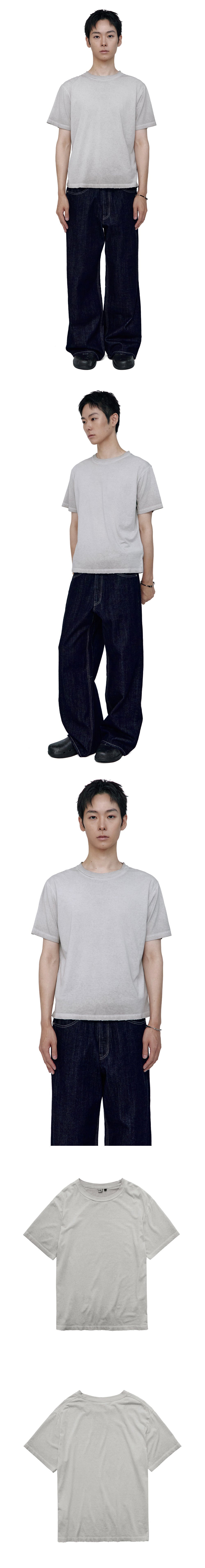 Polyteru - Fog 1/2 Tee Hard Washed (Light Gray) product image 3 | TRAB K-Fashion Australia