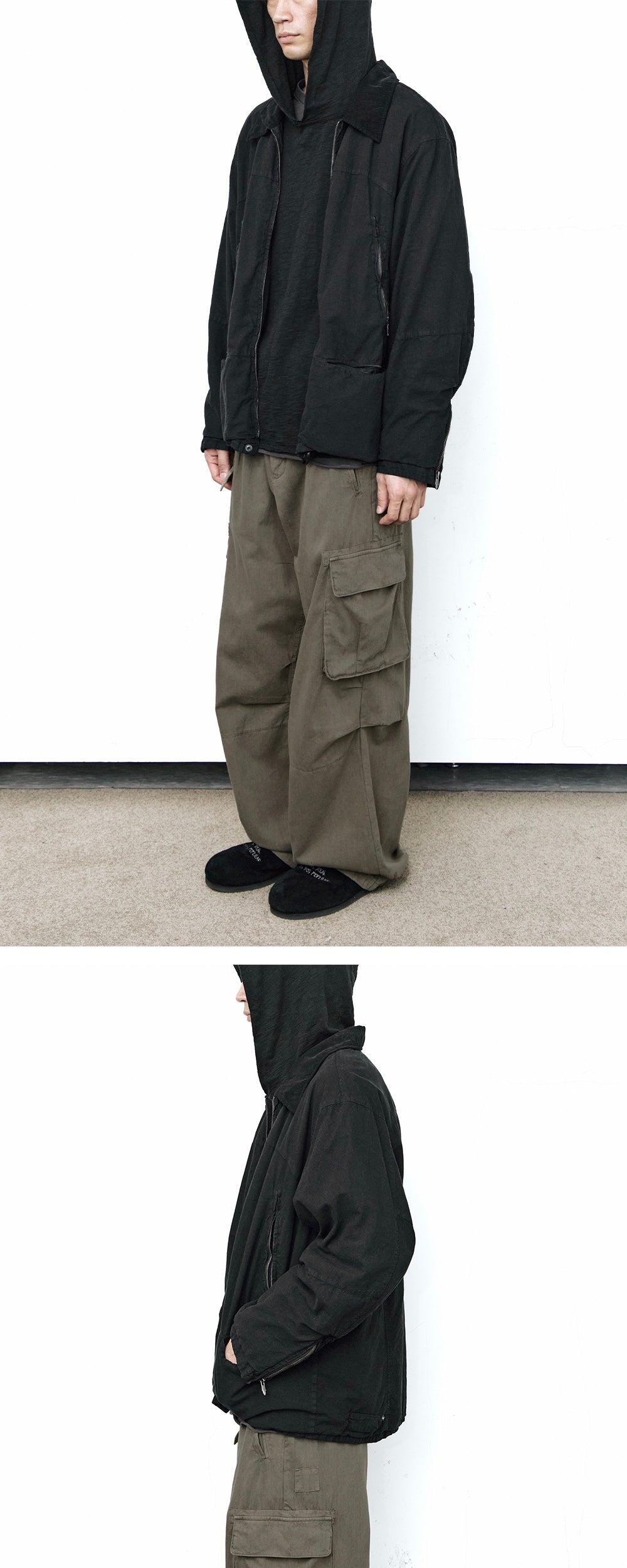 Polyteru - Belted Cargo Pants 1.2v (Deep Beige) product image 3 | TRAB K-Fashion Australia