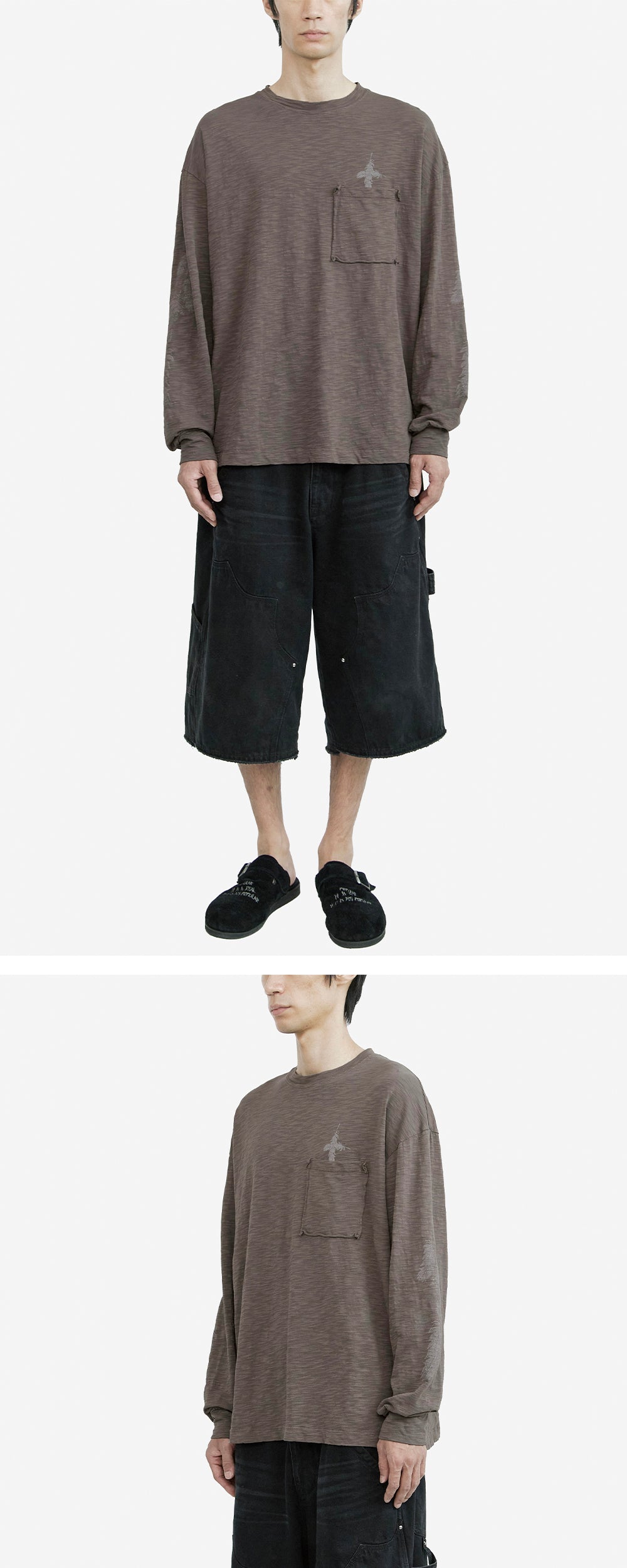 Polyteru - 1011 Feather Long Sleeve (Brown) product image 3 | TRAB K-Fashion Australia