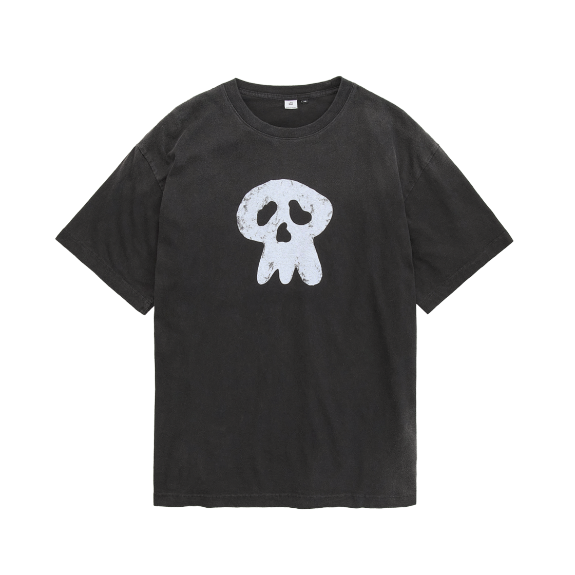 Polyteru - HANK Sad Skull 1/2 Tee (Black) product image 1 | TRAB K-Fashion Australia
