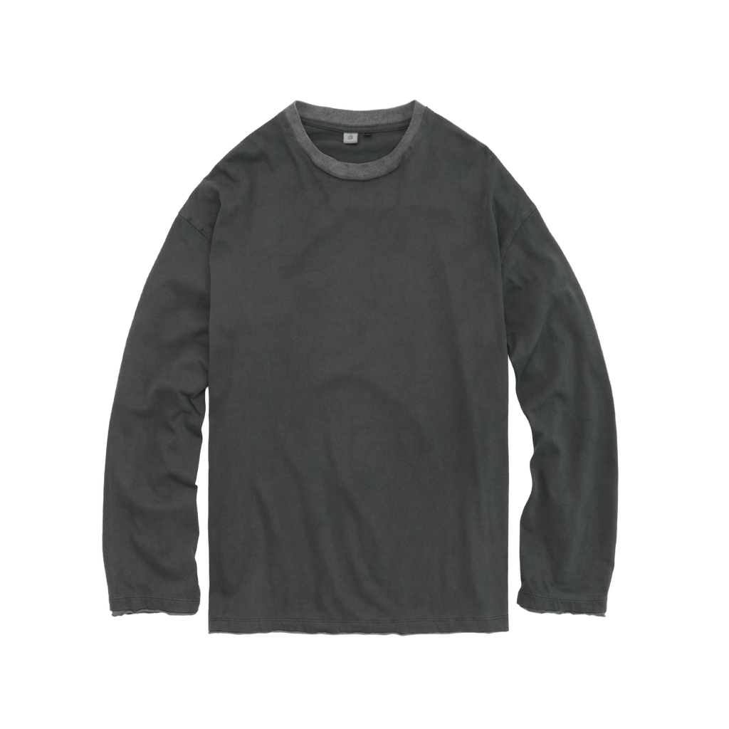 Polyteru - Layered Long Sleeves Green + (Gray) product image 1 | TRAB K-Fashion Australia