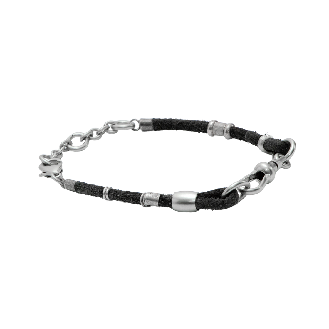 Polyteru - Single Strand Leather Bracelet (Charcoal) product image 1 | TRAB K-Fashion Australia