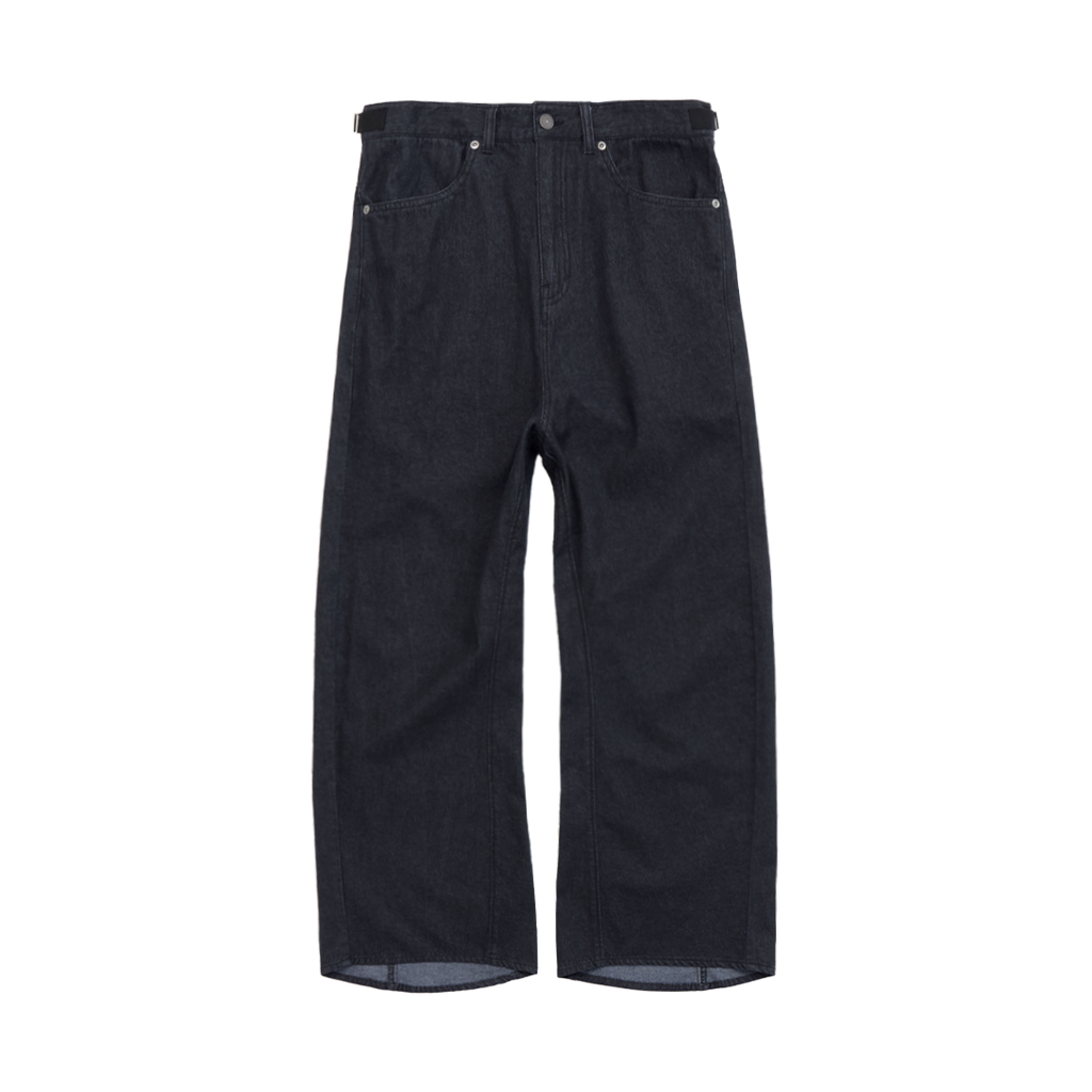 Polyteru - Curved Denim Pants (Indigo) product image 1 | TRAB K-Fashion Australia