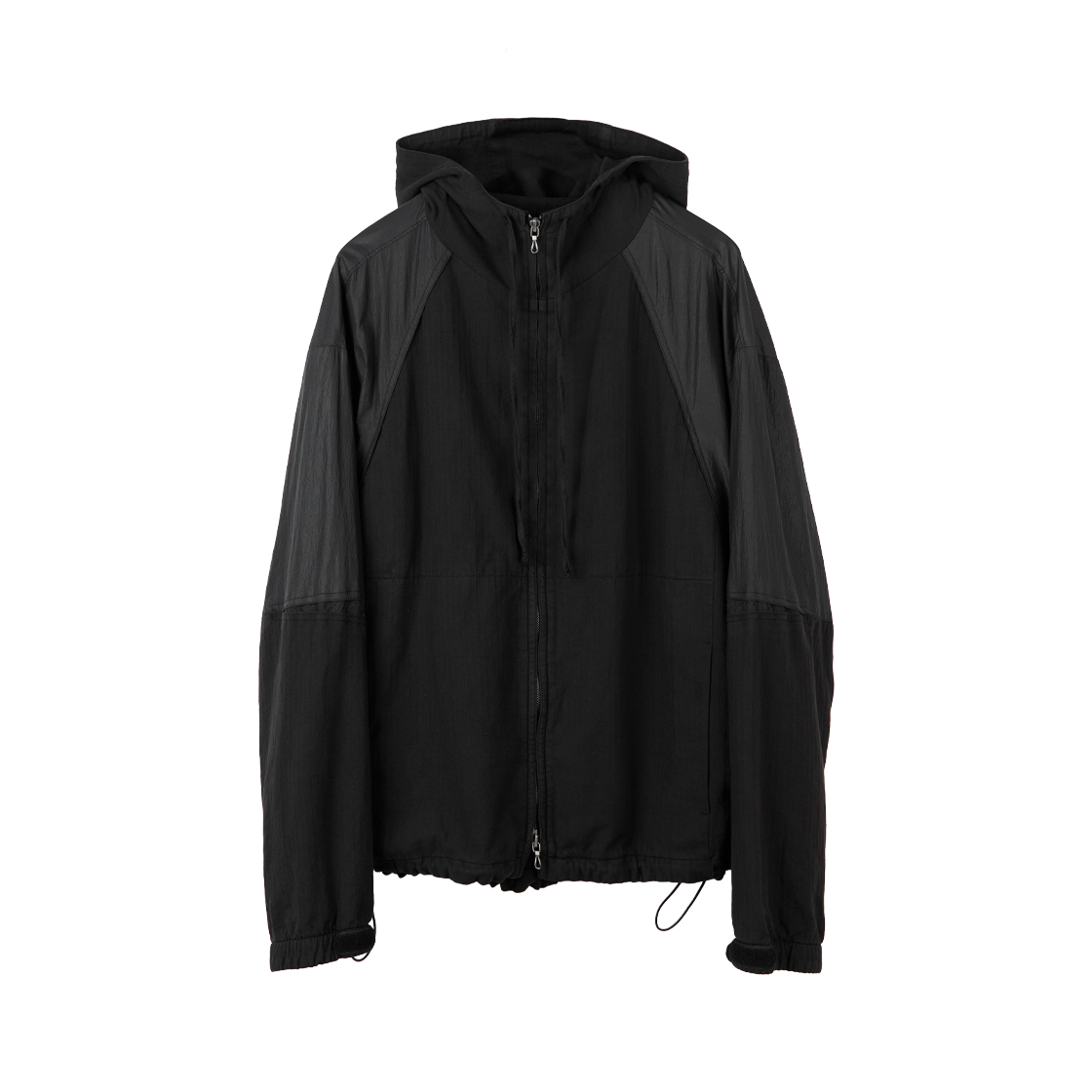 Polyteru - Old Block Zip Parka Black Striped & (Glossy Black) product image 1 | TRAB K-Fashion Australia