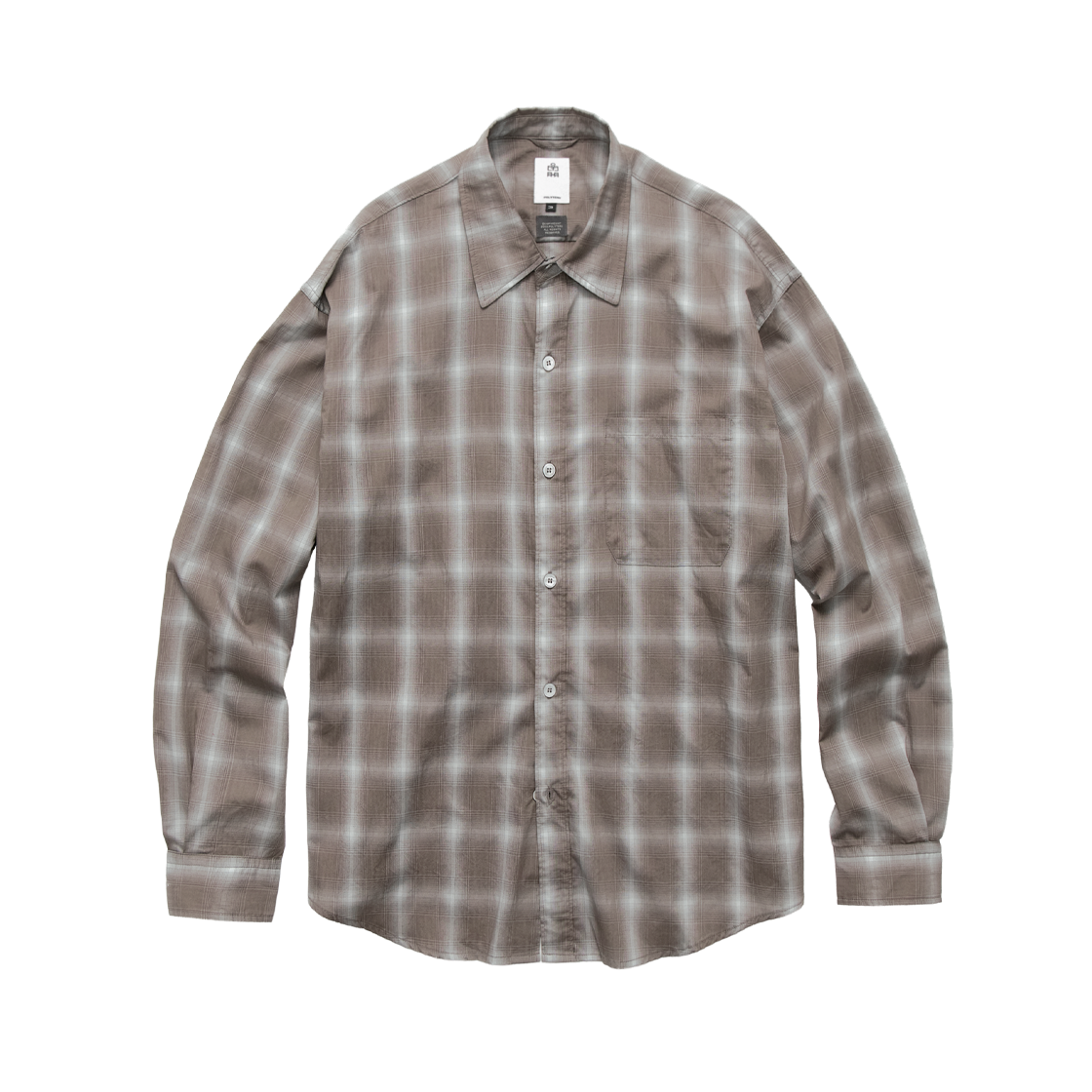 Polyteru - Loosed Check Shirt (Mocha Ombre) product image 1 | TRAB K-Fashion Australia
